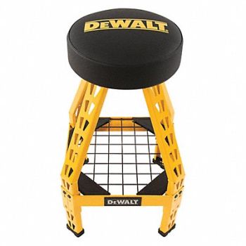 DEWALT Padded Swivel Shop Stool Yellow 30 H, 503Y23
