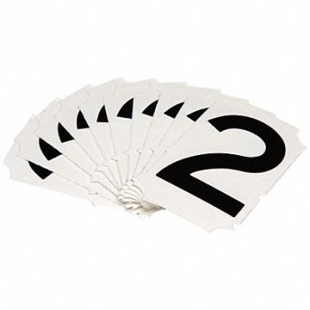 BRADY Numbers and Letters Labels PK 10, 800N72