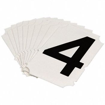 BRADY Numbers and Letters Labels PK 10, 800N74