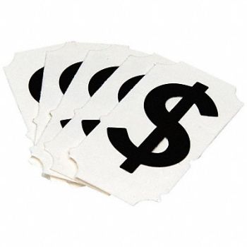 BRADY Numbers and Letters Labels PK 10, 800N68