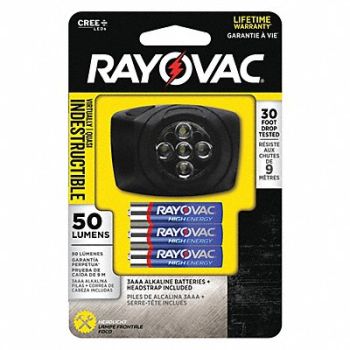 RAYOVAC Led Headlamp w/ Cloth Straps, 506M02