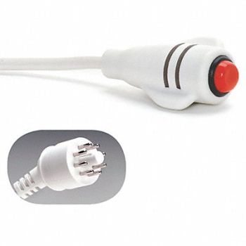 CREST HEALTHCARE SUPPLY Call Cord Ektacom 8-Pin White 7 ft L, 508M31