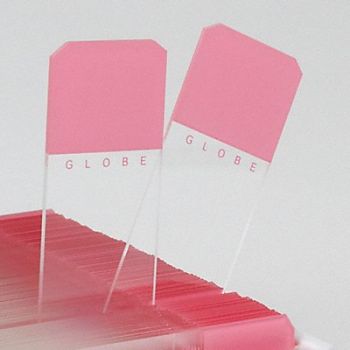 GLOBE SCIENTIFIC Slide White Glass Pink Frost PK1440, 508Z98