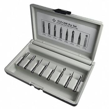 CLE-LINE Carbide Bur 8pc Set 1/4 x 1/4, 50AX61