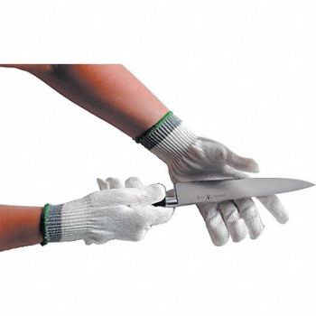SAN JAMAR Cut Resistant Glove W/HPPE Lev 5 Wht, 50CT44