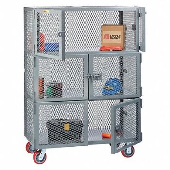LITTLE GIANT Mobile Storage Locker 3-Compartment, 50DH61