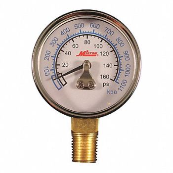 MILTON Pressure Gage 1/4 NPT 0-160PSI, 50DY56