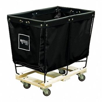 ROYAL BASKET TRUCKS Elevated Truck 3 Bu Black Vinyl, 50EM70