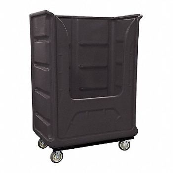 ROYAL BASKET TRUCKS Bulk Poly 48 Cu ft Black C, 50EV50