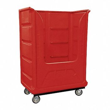 ROYAL BASKET TRUCKS Bulk Poly 48 Cu ft Red A, 50EV74