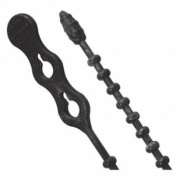GARDNER BENDER Beadle Wraps 12 in Black 70 lb PK15, 50HZ02