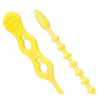 GARDNER BENDER Beadle Wraps 12 in Yellow 70 lb PK15, 50HZ04