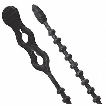 GARDNER BENDER Beadle Wraps 8 in Black 70 lb PK15, 50HZ31