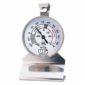 UNIVERSAL ENTERPRISES Refrig Thermometer -20 Deg.-80 Deg F, 50JY30