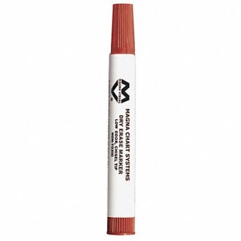 MAGNA VISUAL INC. Dry Erase Marker Red Chisel Point, 50KA63