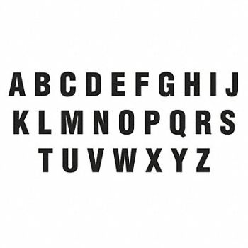 MAGNA VISUAL INC. Die Cut Letter Magnets Black 1-1/2 PK108, 50KC05