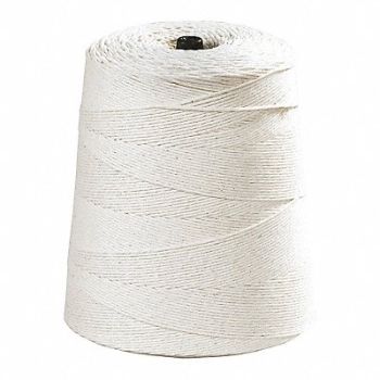 PARTNERS BRAND Cotton Twine 8-Ply 20 lb White, 50LV59
