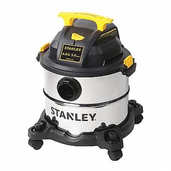 STANLEY Wet/Dry Vacuum 5 gal 4 HP SSteel Tank, 50MR31
