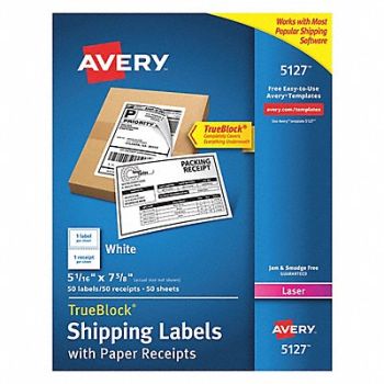 AVERY Shipping Labels White PK100, 50MV05