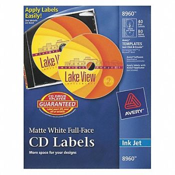 AVERY Label Matte White PK40, 50MX04