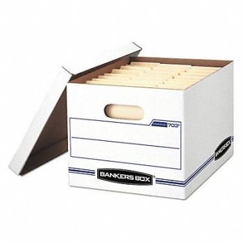 BANKERS BOX Storage File Box Letter/Legal White PK4, 50MY50