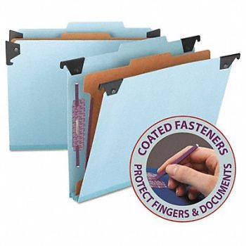 SMEAD Folder Hanging Pocket 4 Section Blue, 50XZ07