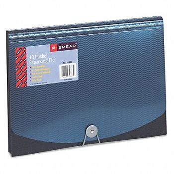 SMEAD Folder Expanding 12 Pocket Folder Black, 50YA16