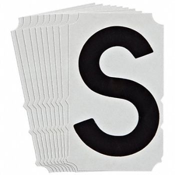 BRADY Numbers and Letters Labels PK 10, 800NH6