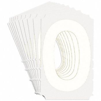 BRADY Numbers and Letters Labels PK 10, 800NJ4