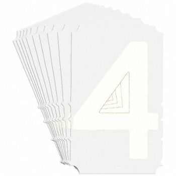 BRADY Numbers and Letters Labels PK 10, 800NJ8