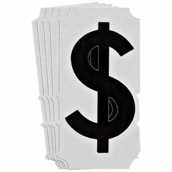 BRADY Numbers and Letters Labels PK 10, 800NL5