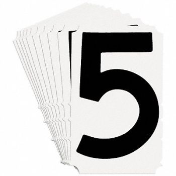 BRADY Numbers and Letters Labels PK 10, 800NU7