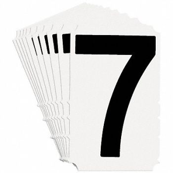 BRADY Numbers and Letters Labels PK 10, 800NU9