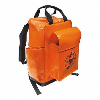 KLEIN TOOLS Lineman Backpack Orange, 807GR8