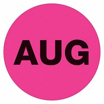 TAPE LOGIC Label Month AUG 1 Circle, 51CF62