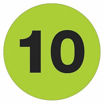 TAPE LOGIC Labels Number 10 2 Circle, 51CH07