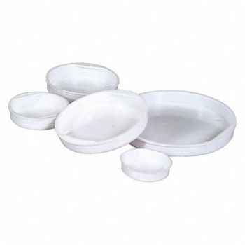 PARTNERS BRAND Plastic End Caps 5 White PK100, 51CP04