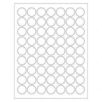 TAPE LOGIC Laser Label Circle 1 PK6300, 51MY19