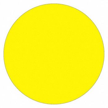 TAPE LOGIC Inventory Circle Label 1/2 Yellow, 51MJ08
