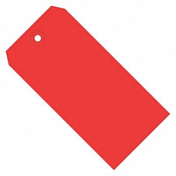 PARTNERS BRAND Ship Tag 13 Pt 5 1/4x2 5/8 Red PK1000, 51DR63