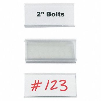 WIRE-RAC Label Holders Snap-On 3x1 5/16 PK25, 51DV90