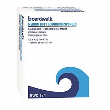 BOARDWALK Sponges 6 1/8 in L Yellow/Green PK20, 391Z88