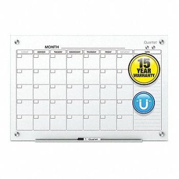 QUARTET Magnetic Glass Calendar Board 36 x24, 51EM16