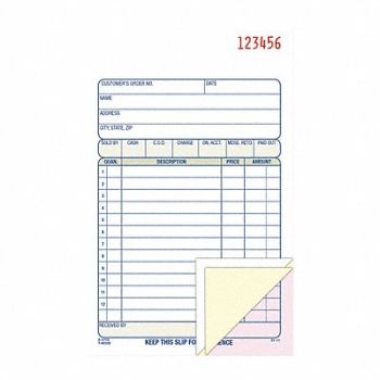 ADAMS BUSINESS FORMS Book Carbonless Sales Form, 51LC24