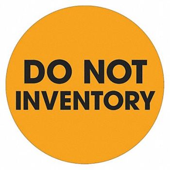 TAPE LOGIC Label Do Not Inventory Circle 2, 51MV94