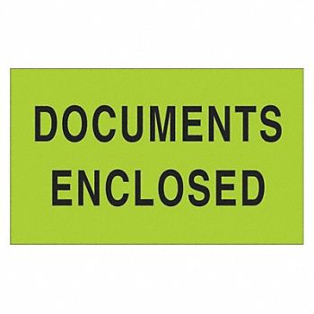 TAPE LOGIC Label Documents Enclosed 3x5, 51MW14