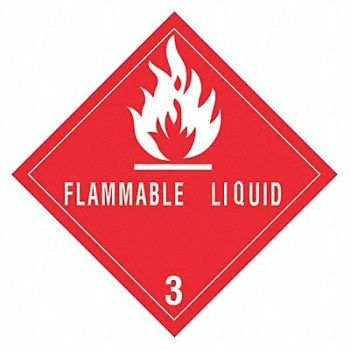 TAPE LOGIC Label Flammable Liquids 3 4x4, 51MW32