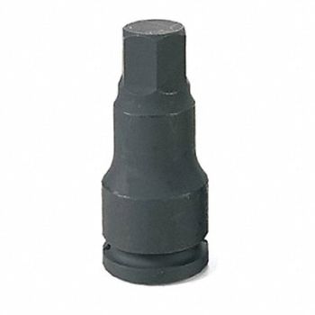 GREY PNEUMATIC Socket 19mm 3/4 D Impact Hex 6pt. M Blk, 51PA56