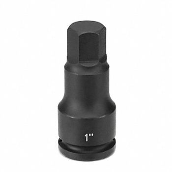 GREY PNEUMATIC Socket 17mm 3/4 D Impact Hex 6pt. M Blk, 51PA09