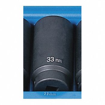 GREY PNEUMATIC Socket 33mm 1/2 D Impact 6pt. D, 51PG14